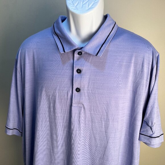 Puma Golf Men's lavender w/ black trim short sleeve polo shirt 2XL XXL - Picture 1 of 5